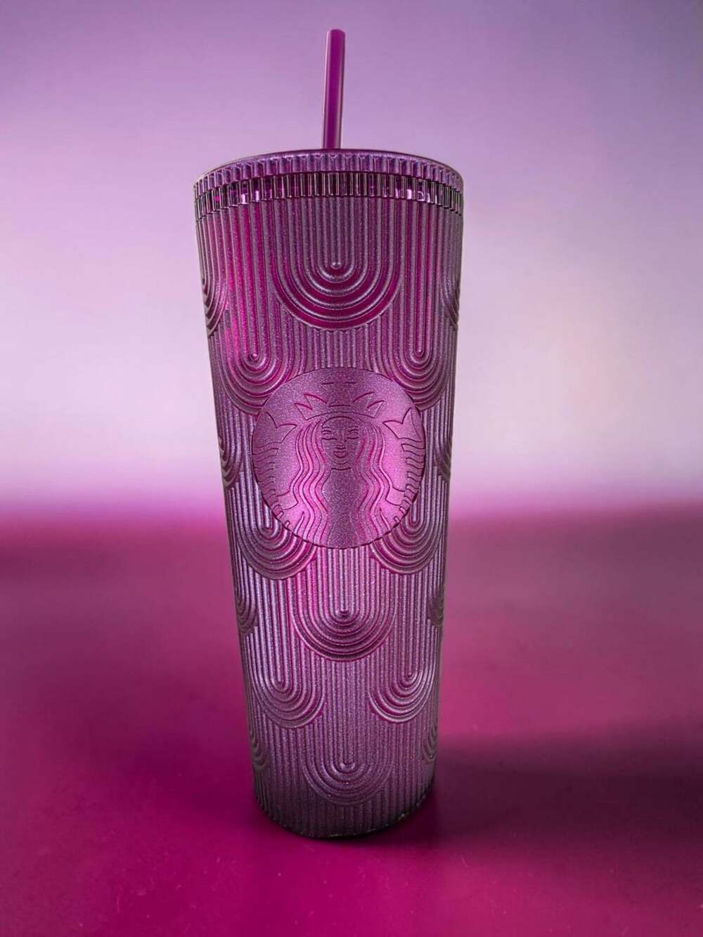 Starbucks Spring 2024 Purple Pearl Shell Mermaid Siren Scales Venti Tumbler 24oz